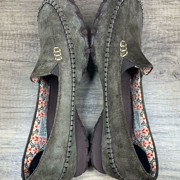 Skechers Bikers Pedestrian~Green~Suede Memory Foam~Slip-On Shoes~48930~Size 9.5M - Picture 7 of 9